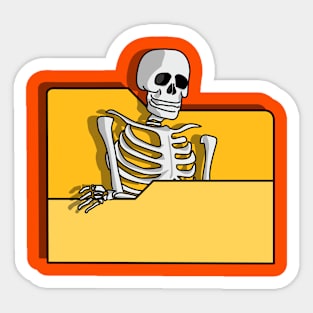 Skeleton Folder Icon Sticker